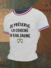T-shirt à manches courtes Je Pserve La couche D'eau jaune pour homme